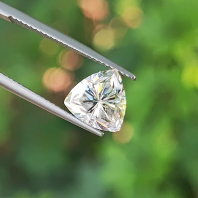 9 mm Natural White Color Diamond Trillion Cut VVS1 D Grade IDGL Certified 1 Pcs