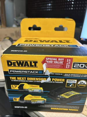 #ad #ad NEW DEWALT DCBP315 2C 20V MAX XR POWERSTACK Battery Kit 5.0Ah 1.7Ah Charger $139.99