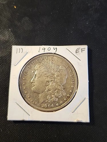 1904 Morgan Silver Dollar In Extremely Fine Condition