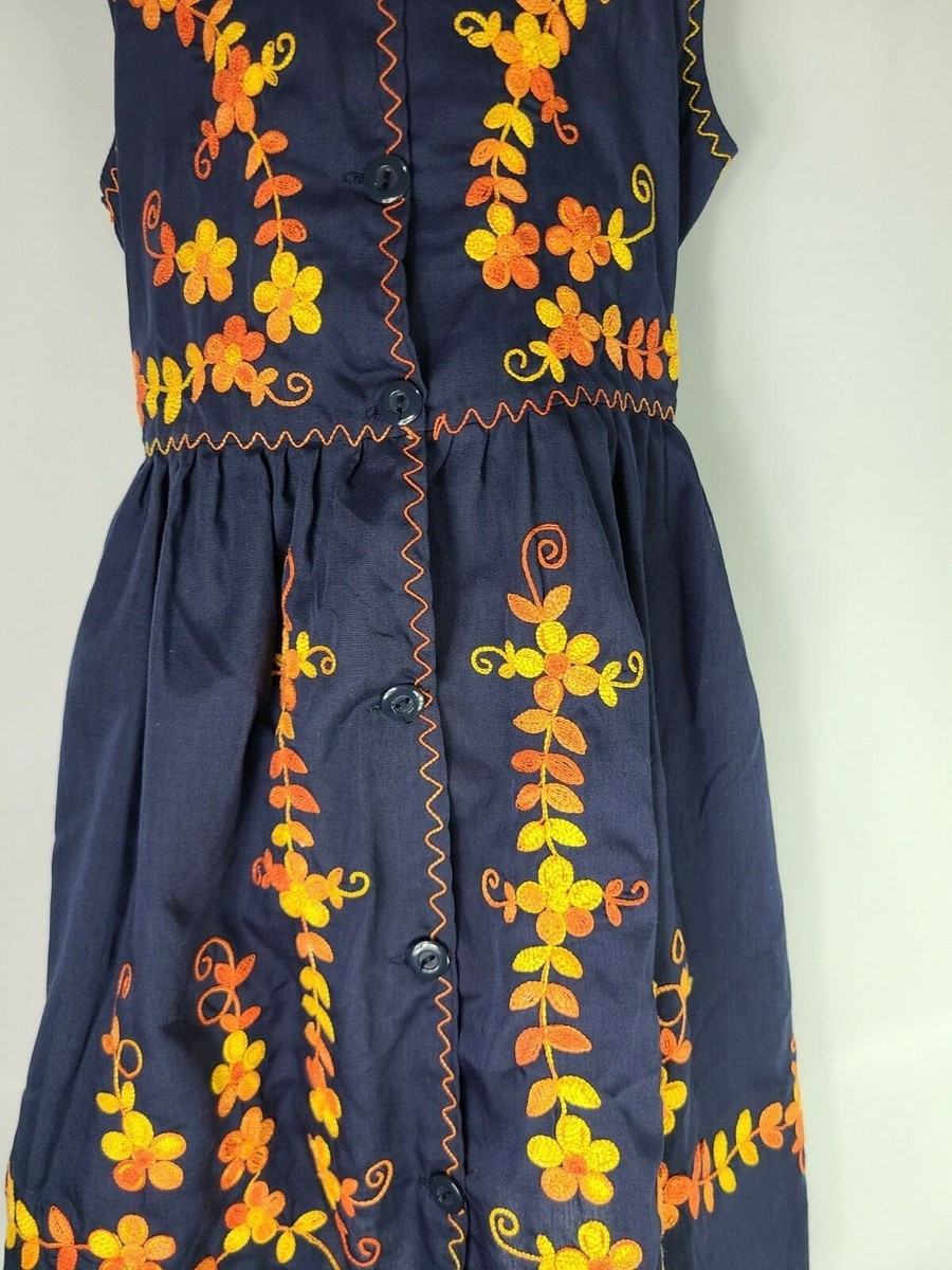 Robe Artisanale Du Nicaragua - Fille Taille 4 - Rose Brodé - NEUF Sans étiquette