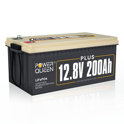 Power Queen 12V 200Ah Plus LiFePO4 Batterie 200A BMS Deep Cycle akuu 2560Wh