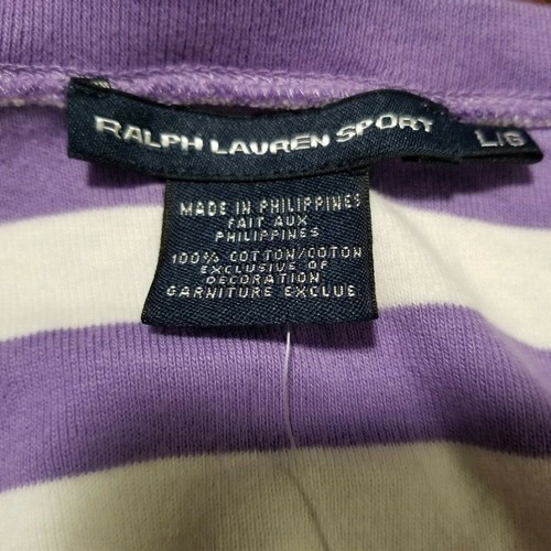 Ralph Lauren Sport Purple/White Striped Shirt, WOMENS sizes L or XL new w/ tags - Imagen 4 de 5