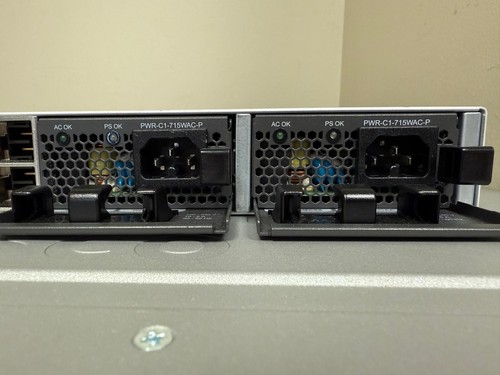 Tested Cisco C9300-48P-E 48-Port Gb PoE+ w/ C9300-NM-8X & Dual PWR-C1-715WAC-P - Picture 4 of 6