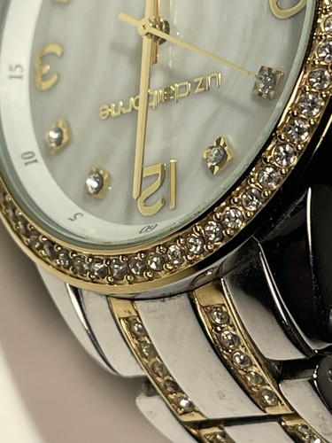 OROLOGIO DONNA LIZ CLAIBORNE ANALOGICO VESTITO CINTURINO DUE TONI QUADRANTE MOP LC1195 con scatola - Foto 18 di 24