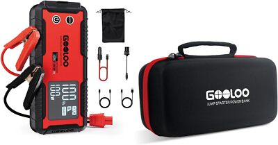 #ad GOOLOO GT4000S GT6000 Jump Starter 12V Portable Car Starter 100W Fast Charge $119.99