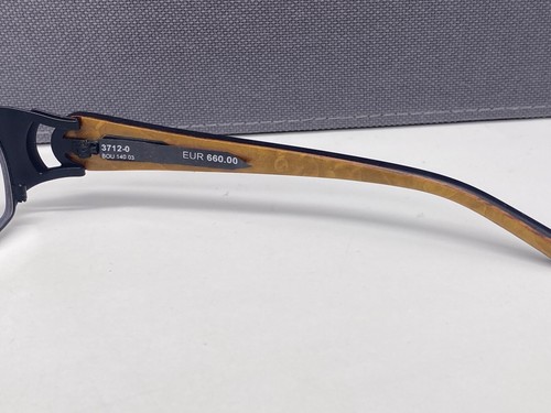 Boucheron Brille Damen Schwarz Strass Holz Bügel Vollrand BEO 140.03 NP: 660€ - Picture 7 of 12