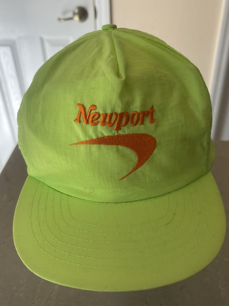 Vintage Newport Cigarettes Hat Snap Back ￼ Fluorescent Green Neon