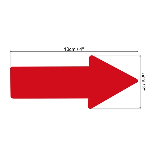 200 Pcs 4"x2" Directional Arrow Sticker Vinyl Removable Self Adhesive Red - 第 2/6 張圖片