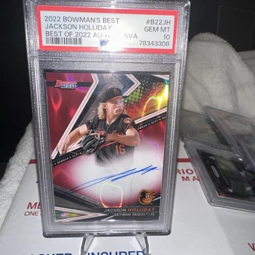 2022 Bowman's Best Jackson Holliday Red Lava Refractor Auto 5/5 PSA 10 Pop 1 🔥