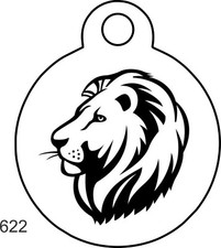 Pet Tag Personalized Pet ID tag for Dog and Cat ROUND Tag Unique cute TRIBAL PIN