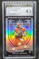 2021 Panini Prizm Draft Picks #161 Trevor Lawrence RC Silver Prizm Crusade 9.5