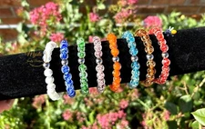 *Free Shipping * Mystic Firefly Custom Bracelet Lampwork Glass Glow In The Dark