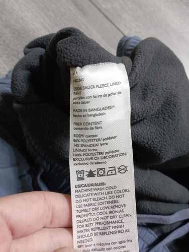 Eddie Bauer Fleece Lined Pant Adult Womens Size 6 Blue StormRepel UPF50 - Picture 6 of 7