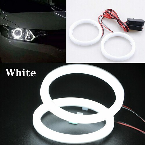 2PCS 60mm/70mm/80mm/90mm/100mm/110mm Car COB LED Angel Eyes Halo Ring Fog Lights - Picture 11 of 25