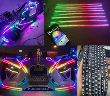 8PCS 4FT 48INCH LED DREAM COLOR CHASING STRIPS KIT FOR POLARIS SLINGSHOT SANDTOY
