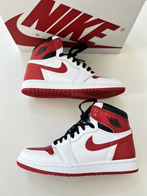 Nike Air Jordan Retro High OG Heritage White University Red Black  Sneakers