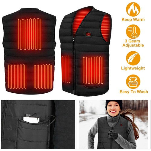 Heated Vest Lightweight Heated Jackets with 20000mAh Battery Pack 3 Heat Levels - Picture 9 of 16