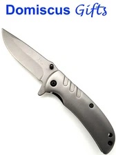 6 1/2" NEW! Falcon Spring Assisted Grey POCKET KNIFE Hunting Knives KS3765GY 