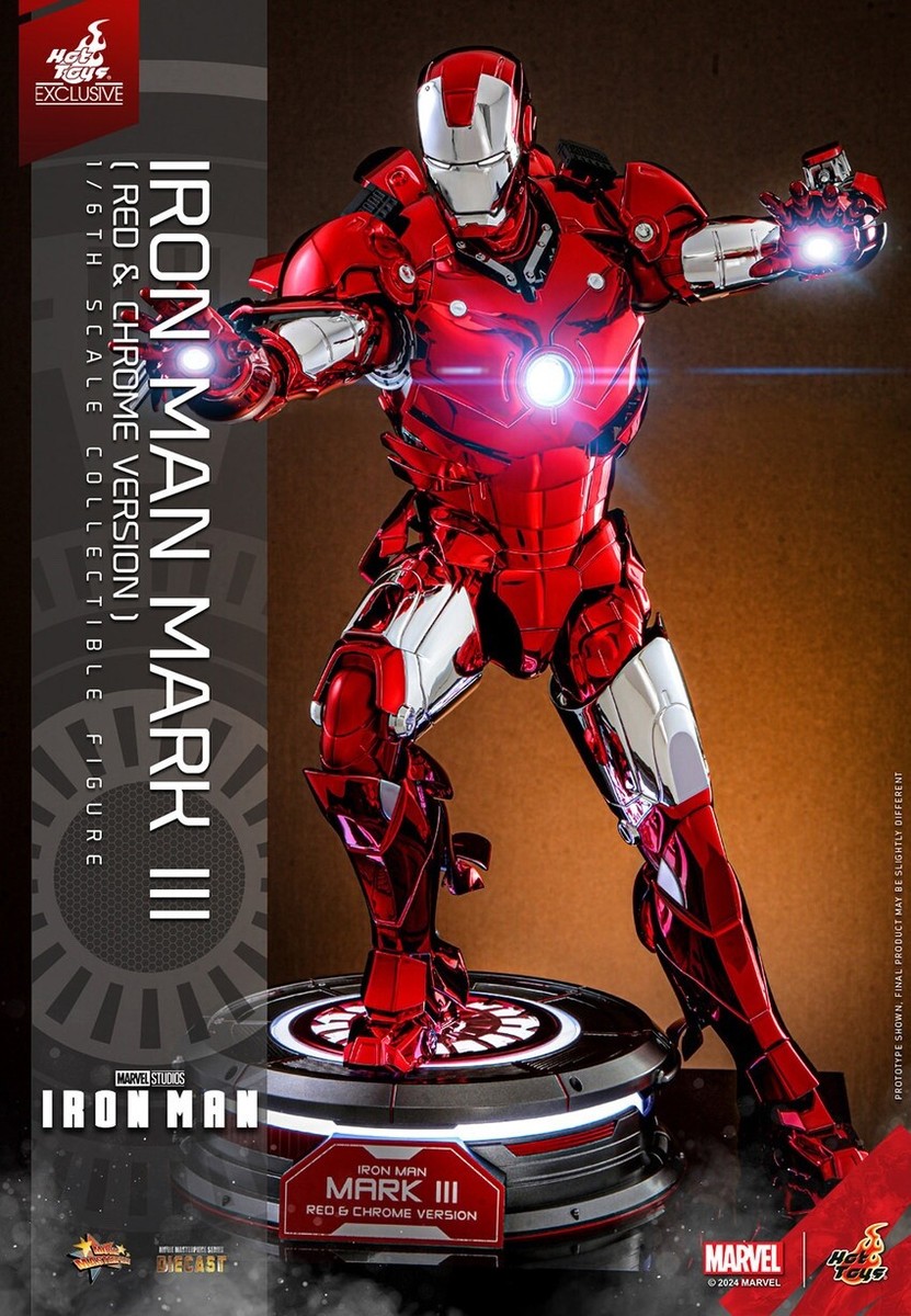 Iron Man Mark III Red & Chrome Version Hot Toys Sixth Scale Figure