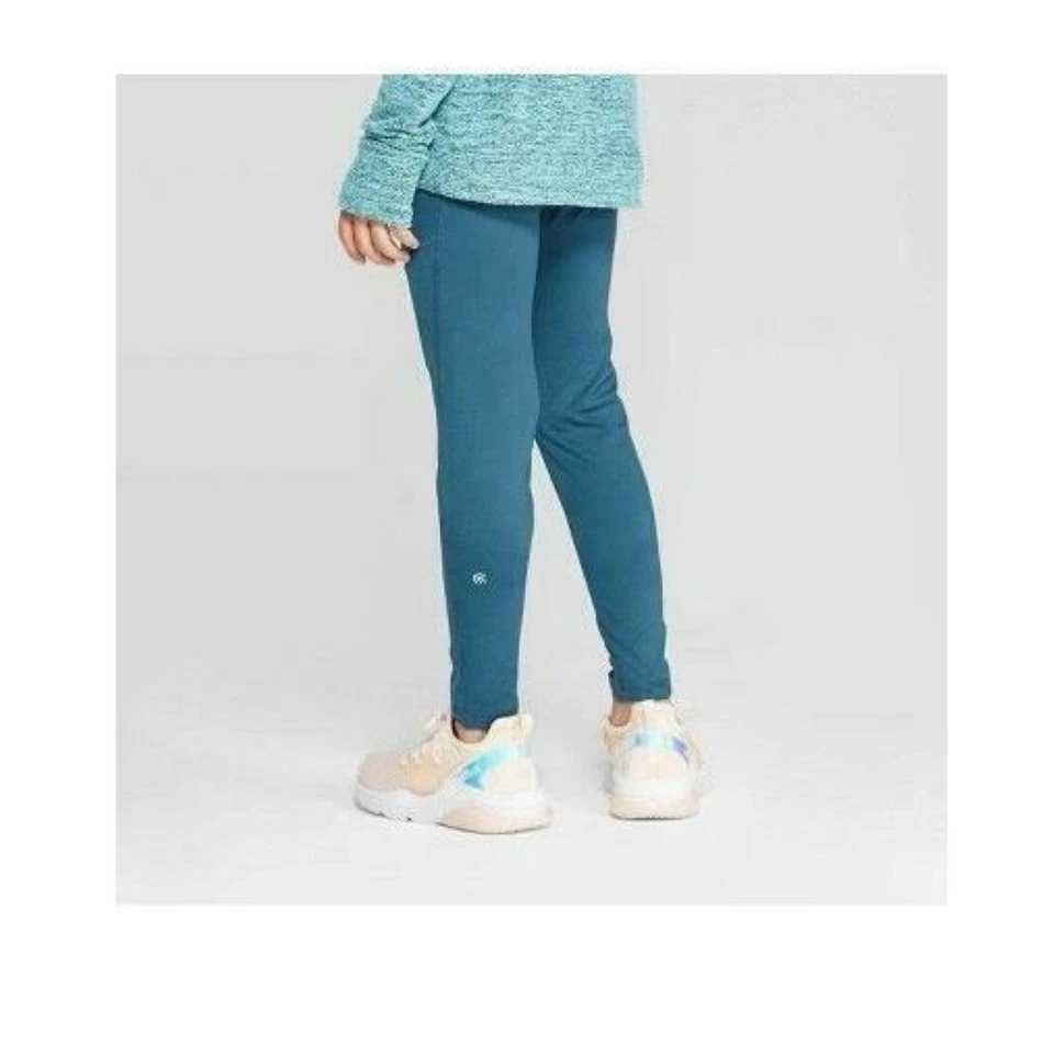 Champion C9 Niñas Super Suave Dúo Seco Elastizado Leggings Azul Enebro Pequeño 6-6X Foto 2 de 2
