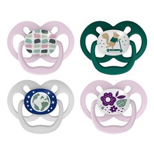 Dr Brown's Advantage Pacifiers 4-Pack Glows in the Dark Size 6-18 Months