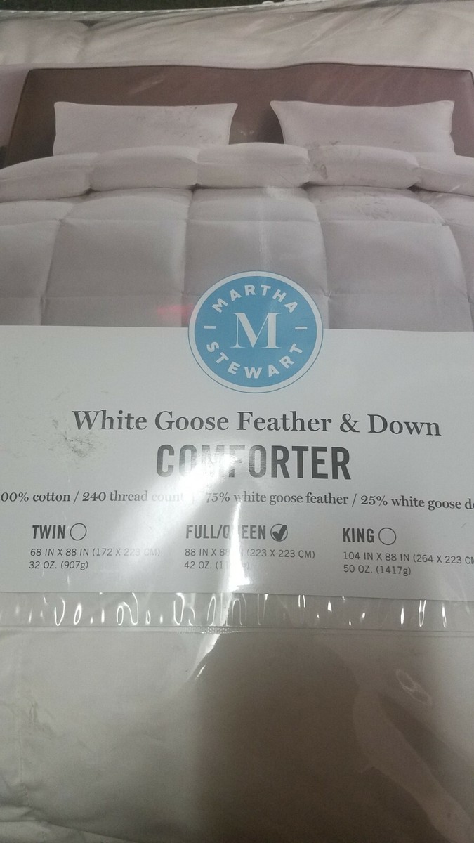 martha stewart 240 thread count down comforter