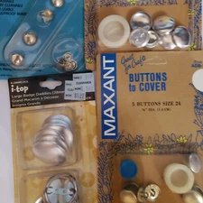 SALE Various sized Cover Buttons  Maxant, Dritz Prym 5/8 & 3/4 Inch NIP