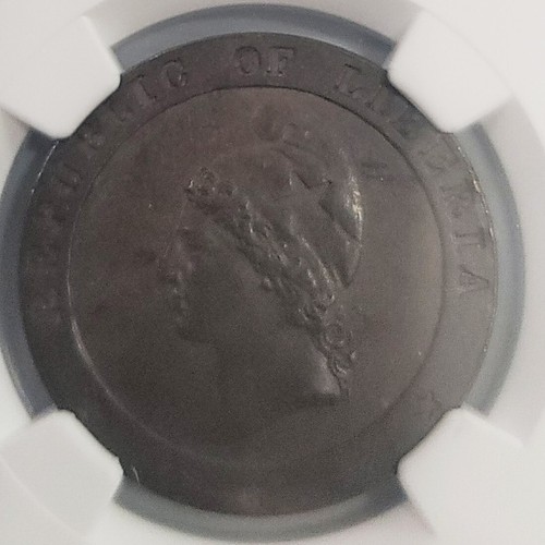 Rare 1862 Liberia Cent Coin NGC MS 61 BN - Picture 3 of 4