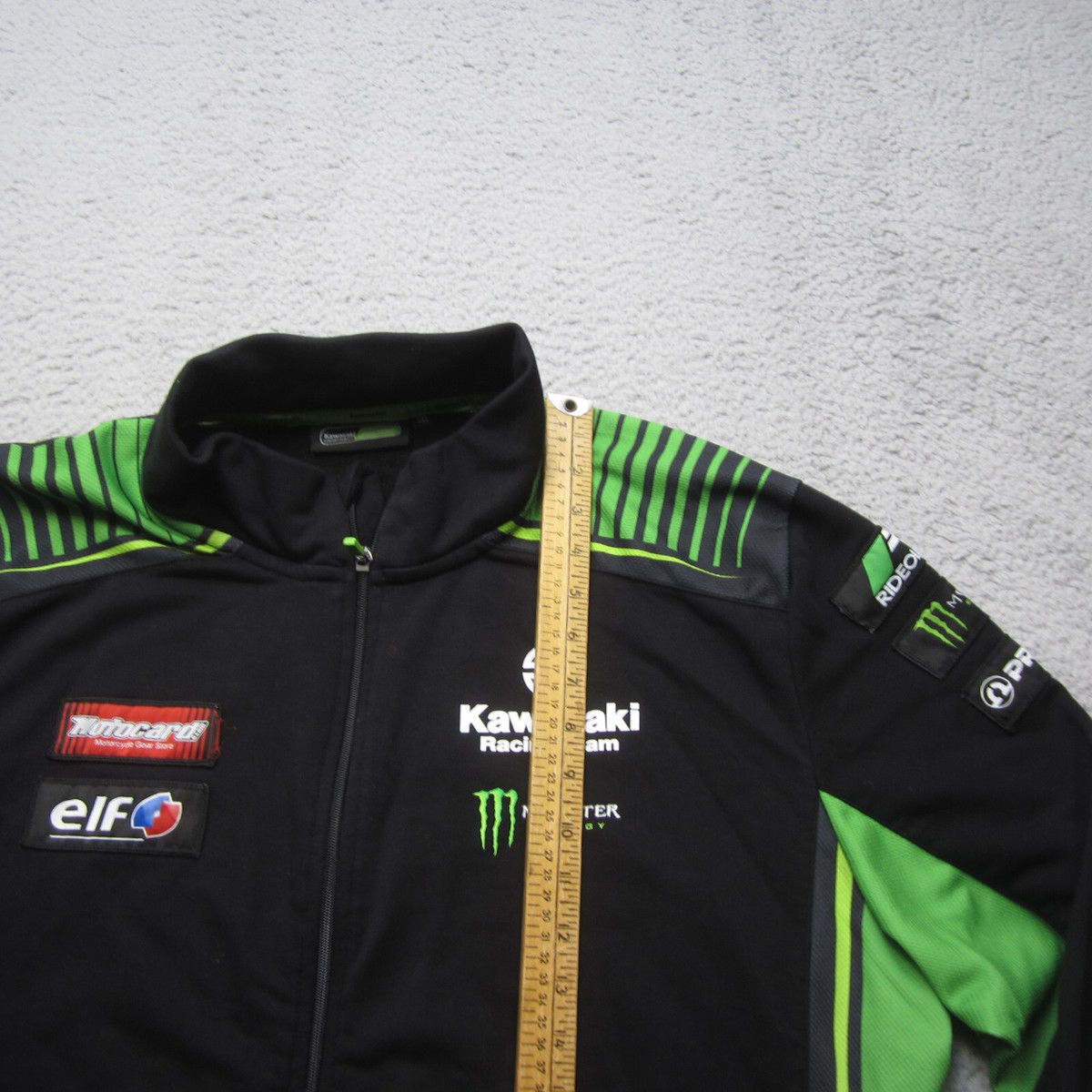Kawasaki Racing Team Jacket Mens 3XL Black Green Monster