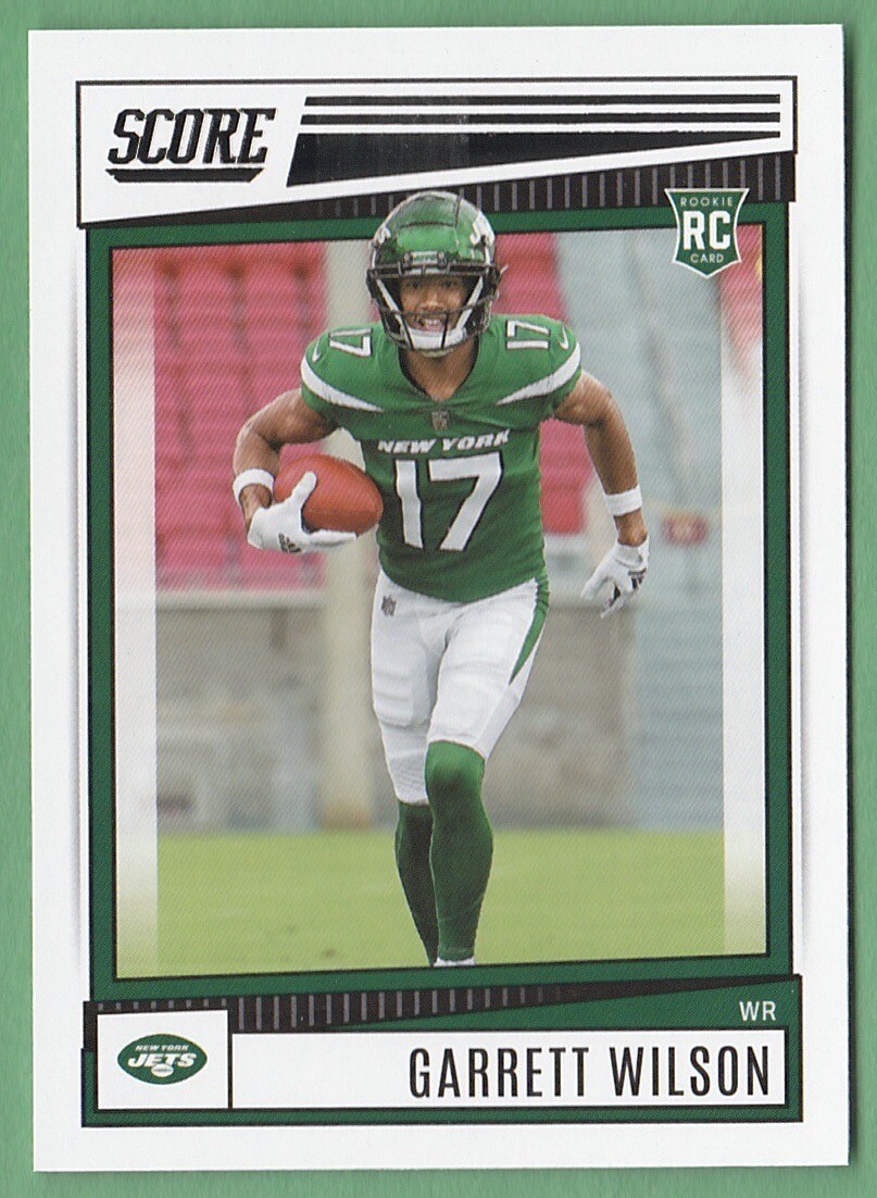 2022 Score Garrett Wilson Base Rookie Card New York Jets #306