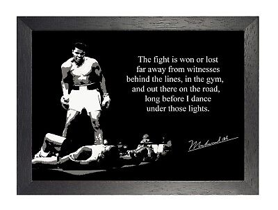 Muhammad Ali 12 American Boxer Poster Motivation Sport Quote Black White Photo