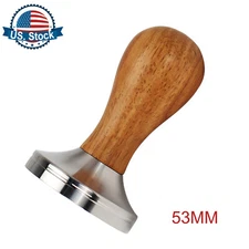53mm Coffee Tamper Espresso Calibrated Hammer Leveler Tool Stainless Steel Base