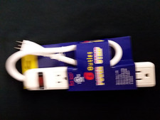 6 Pcs 1.6 FT 6 Outlet Safety Surge Protector AC Wall  Ground Power Strip Ivory