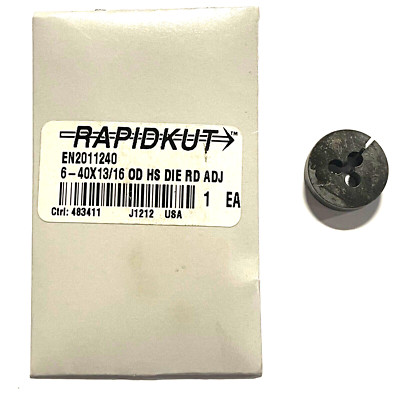 RapidKut 6-40 HSS Standard Thread Round Adjustable Die 13/16'' OD USA Made