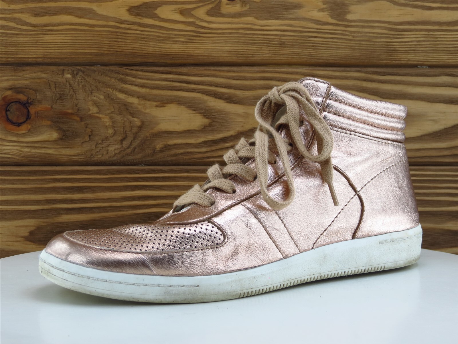 Dolce Vita Size 9 Sneaker Rose Gold Leather Medium (B, M) Lace Up Women |  eBay