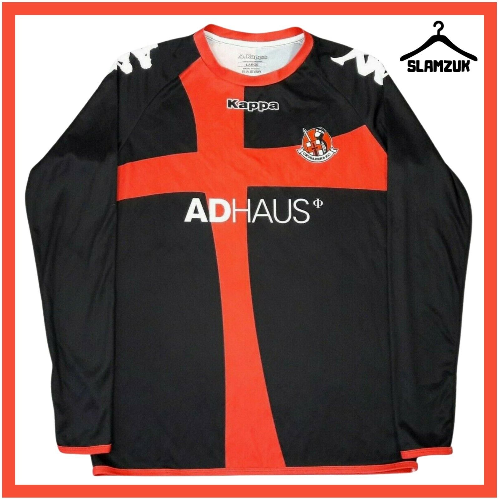 Crusaders Football Shirt Kappa L Large Home Kit LS Soccer Jersey 2016 2017 Q33