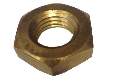 Brass Extra Wide Thin Hex Nut, RH, 1 1/2''-6 x 2 3/8'' Wide x 27/32'' Height