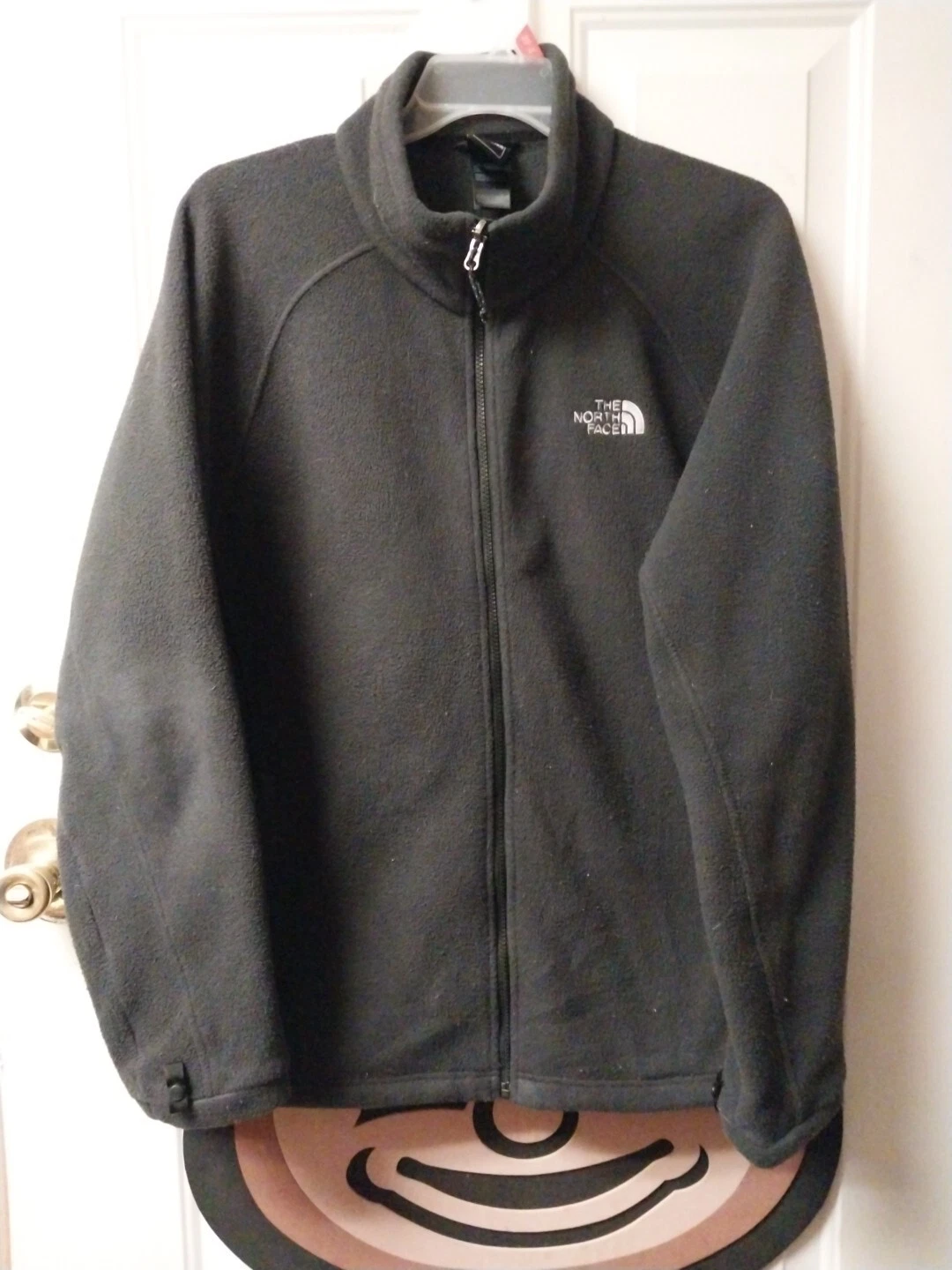The North Face Fleece Jacket Size XL Mens Black Full Zip Mock Neck