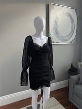 Black Dress With Lace Sleeves