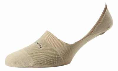 Pantherella Damen Footlet Einfach Baumwolle Socken - Beige