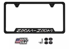 Black License Plate Frame for Zoom-Zoom, Zoom Zoom