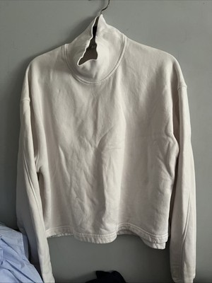 Agolde Isra Mock Neck Crop Sweatshirt In Wired Size M $218