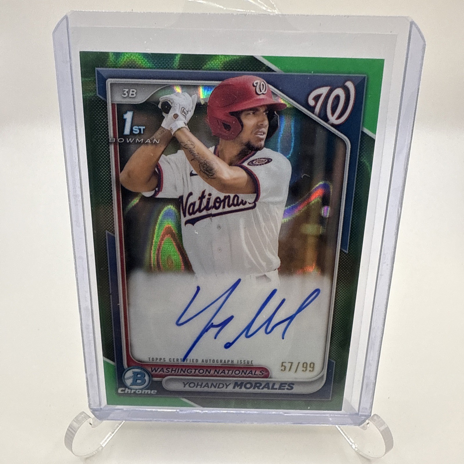 2024 Bowman - Chrome Prospect On Card Auto Green CPA-YM Yohandy Morales /99