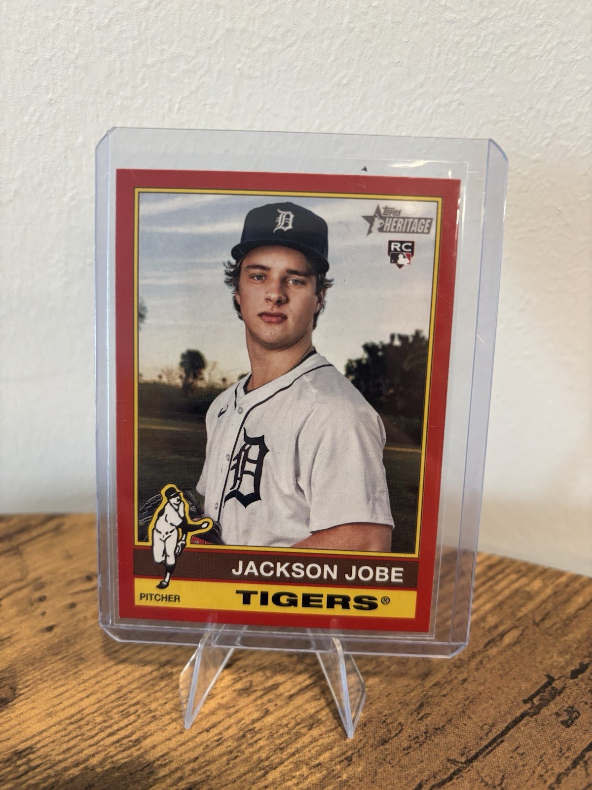 2025 Topps Heritage - Jackson Jobe #389 Red Border (RC)