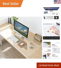 Clear Desk Mat, Non-Slip PVC Desk Protector Mat with Round Edge, Heat Resista...