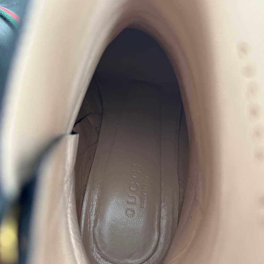 GUCCI Boots Heel Sherry Line Leather Black EU37/US7 116480c thumbnail 9