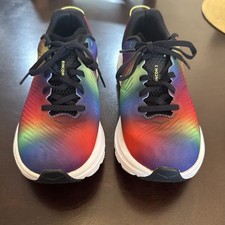 Hoka One One Rincon 3 Rainbow Sneakers Shoes 1119396 BKML Women  s Size 7 B Run
