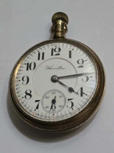 Antique 1909 Hamilton Watch Co. Railroad Pocket Watch 940, 21 Jewels
