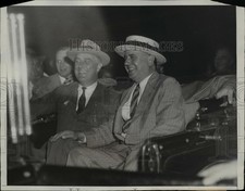 1932 Press Photo Jefferson City Mo,Gov FD Roosevelt & Bennett C Clark