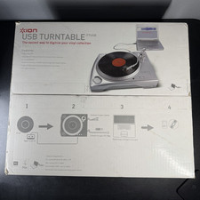 ION iTTUSB Turntable Silver Belt Drive USB 1.1 33/45/78 RPM RCA